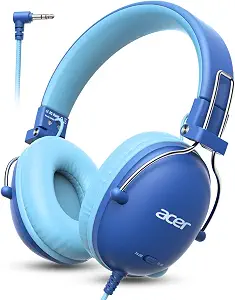 Acer Kids Headphones Wired for School 74-85dB Limiter, Blue OHW342