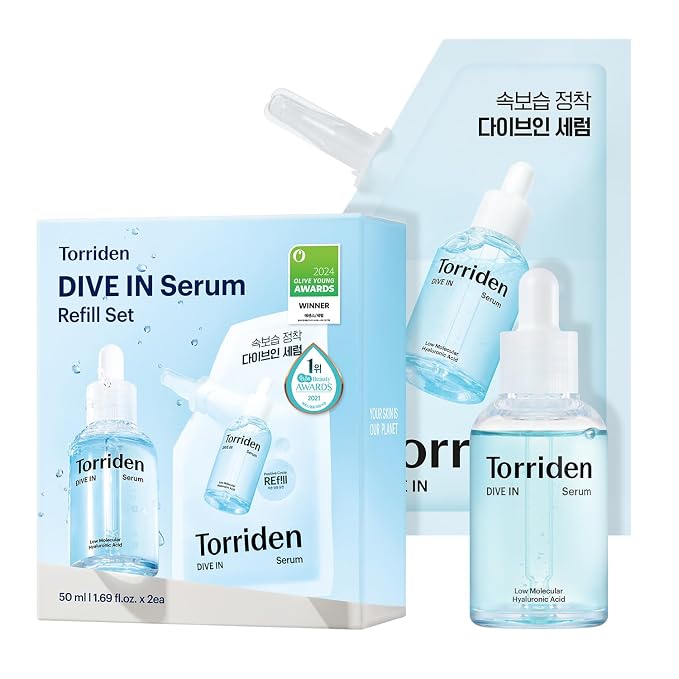 Torriden DIVE IN Serum 1.69 fl oz + refill pouch 1.69 fl oz | Deep Hyd