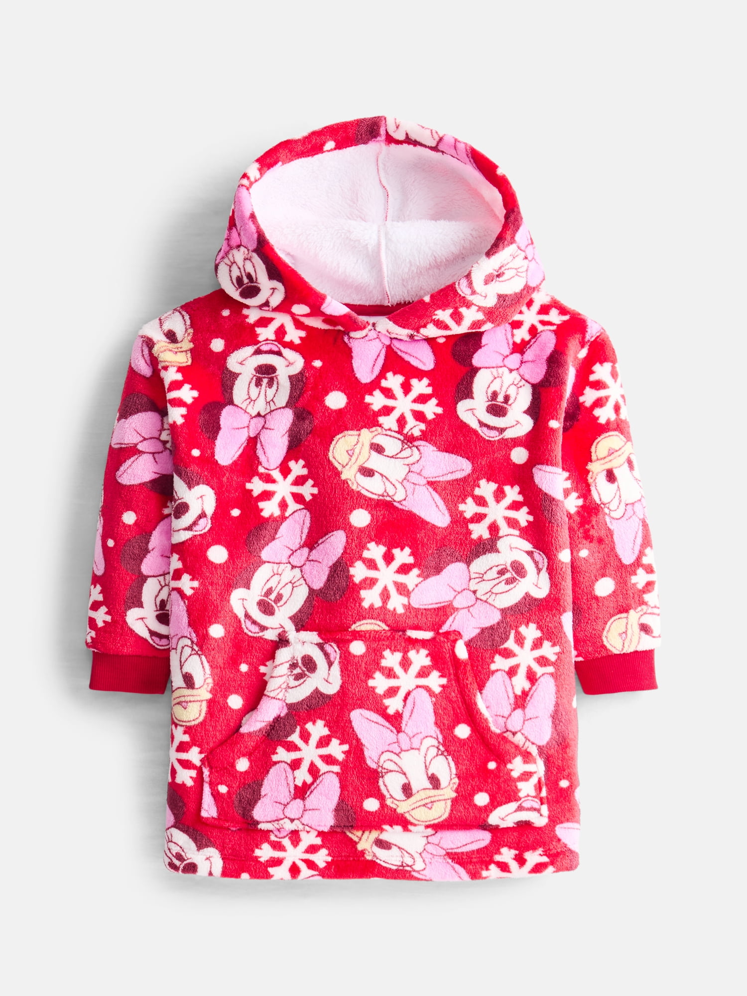 Minnie Mouse Toddler Girl Long Sleeve All Over Print Hooded Snugget Si