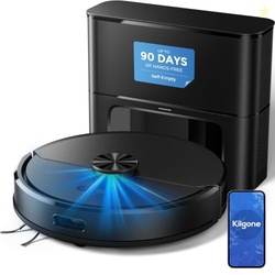 Robot Vacuum and Mop Combo, Self-Emptying, Up to 9-13 Weeks Self-Empty