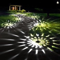 GIGALUMI Solar Lights Outdoor Waterproof Pathway Lights, 12 Pack Cold 