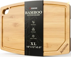 Astercook Large Bamboo Cutting Board for Kitchen