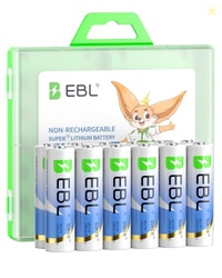 EBL Lithium AA Batteries 12 Pack, Longest Lasting 3700mAh 1.5V Non-Rec
