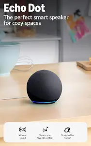 Amazon Echo Dot (newest model) - Vibrant sounding speaker Designed for