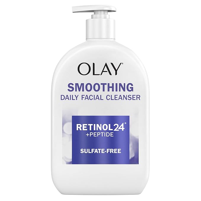 Olay Face Wash Daily Facial Cleanser with Retinol Peptides and Glyceri