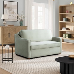 Serta Santa Cruz 62.2" Convertible Loveseat, Full-Size, Recessed Track