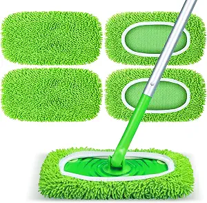 Reusable Mop Pads Fit Swiffer Sweeper 4-Pack Microfiber Mop Replacemen