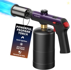 AirChef Propane Torch Gun, One-Touch Max Fire, Safety Lock, Royal Purp