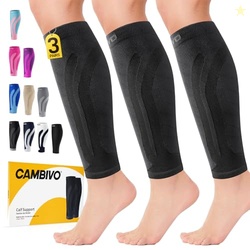 Cambivo 3 Pairs Calf Compression Sleeve for Women and Men,Leg Brace fo