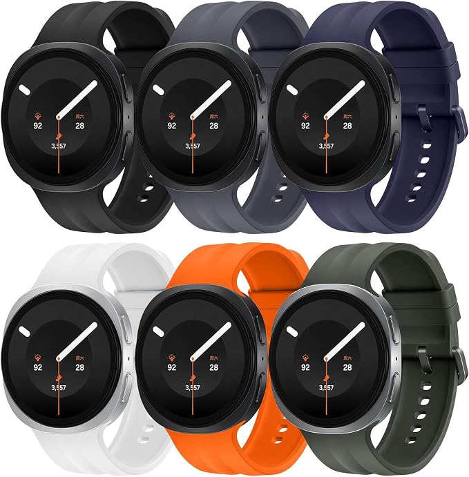 6 Pack Silicone Sport Bands for Samsung Galaxy Watch 98 Classic 40/44/