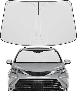 BIBLOZ Car Windshield Sun Shade for Toyota Sienna 2021-2025 2026 Acces