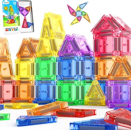 Magnetic Tiles Mini Travel Toddler Toys Magnetic Blocks Building for K