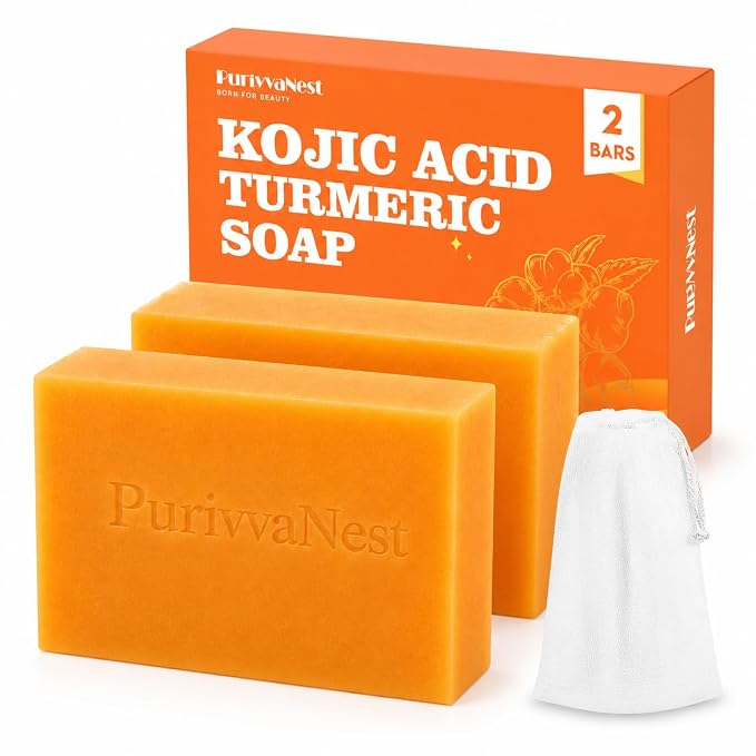 Kojic Acid Turmeric Soap Bar Dark Spot Remover for face and body Even 