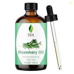 SVA Rosemary Essential Oil, Glass Bottle with Dropper, 4 Fl Oz (118 ml