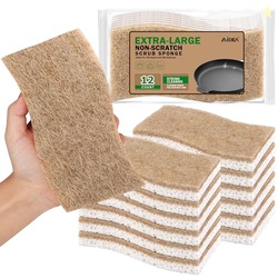AIDEA XL Sponges Kitchen, 12Count, Non-Scratch Dish Sponges | Large Na