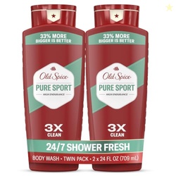 Old Spice Body Wash for Men, Lasting Pure Sport Scent, 24 fl oz Pack o