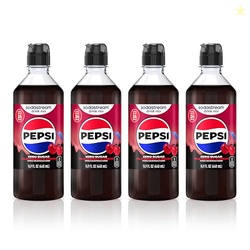 Sodastream Zero Wild Cherry Pepsi & Cream, New Pour Bottle Drink Mix, 