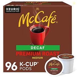 McCafe Premium Roast Decaf Coffee, K-Cup Pods, 96 Count | Medium Roast