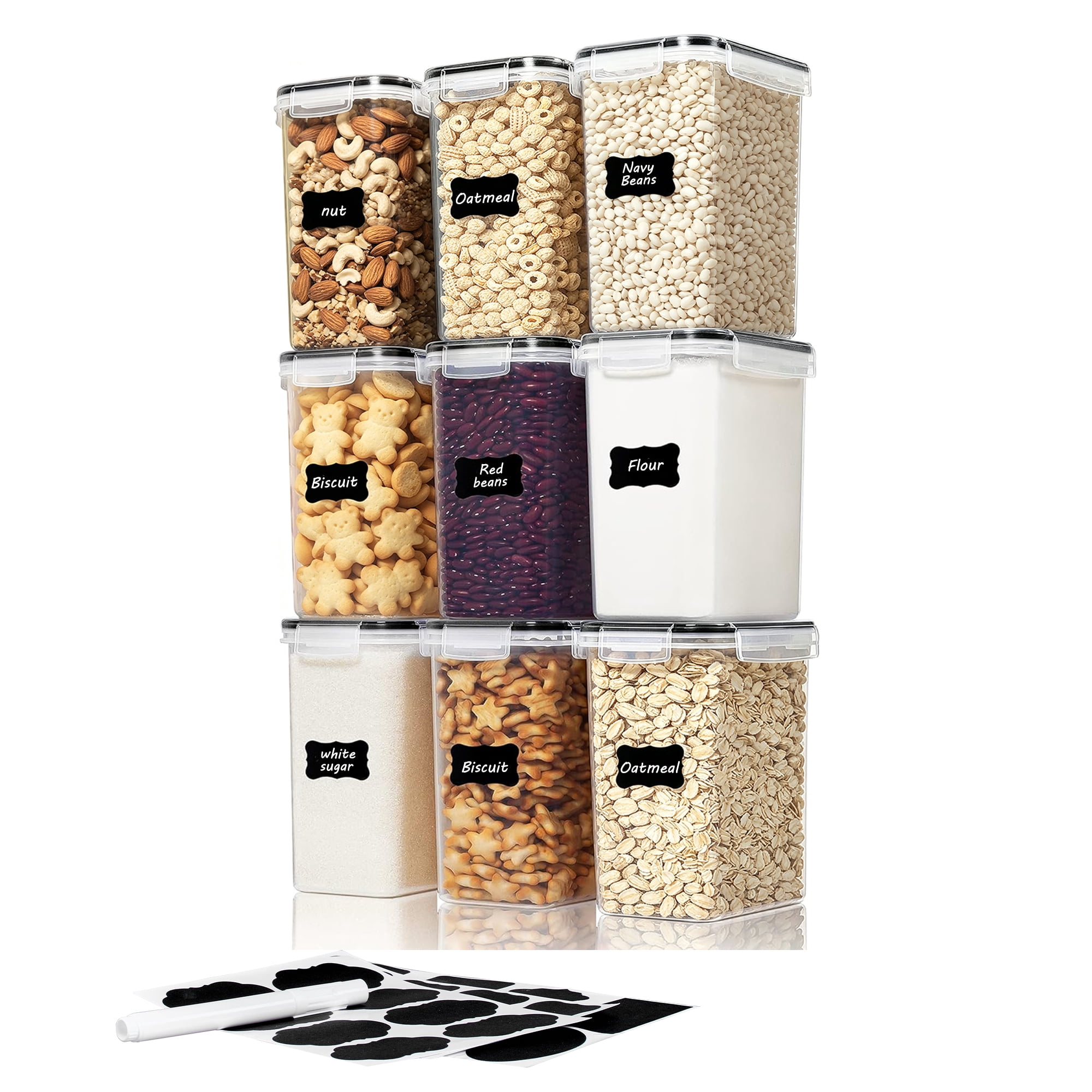 Sindcom Set of 9 Airtight Food Storage Containers with LidsPlastic Kit