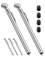 AstroAI Pencil Tire Pressure Gauge, 2 Pack 10-75 PSI Stainless Steel B