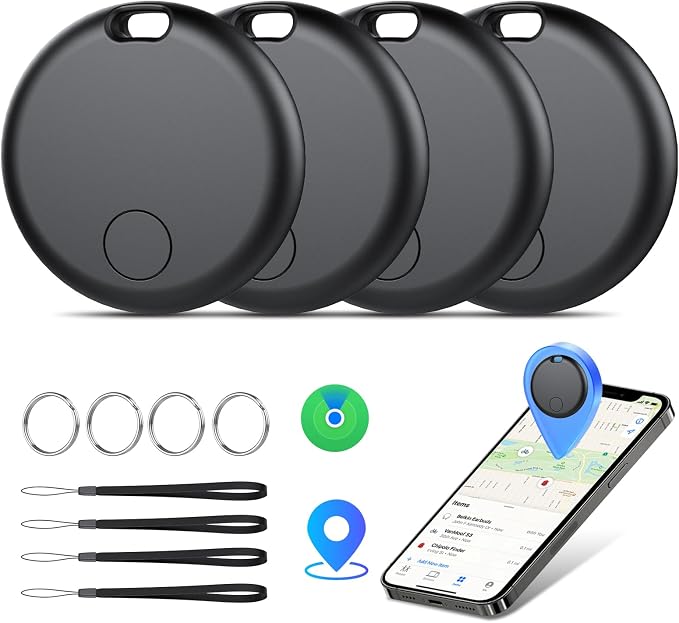 Air Tracker Tags-4 Pack: Smart Bluetooth Tracker Item Finder Works wit