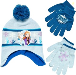 Disney Girls Frozen Winter Hat and 2 Pair Gloves or Mittens (Age 2-7)