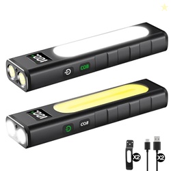Huccbs 2P Rechargeable Flashlights High Lumens 1800, Magnetic Base for