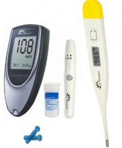 Dr Morepen Mt 101 Thermometer  Glucose Monitor bg03 Free 25 Strip
