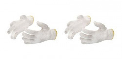 Klaxon Safety 35 gm Cotton Knitted Hand Gloves 2 Pair
