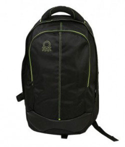 United Colors Of Benetton Black Nylon Casual Backpack