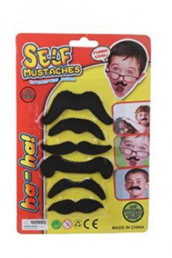 Funny Teddy Party Stickon Moustache 6 different styles  Black