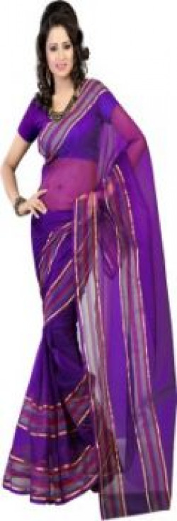 Sanju Sarees Solid Fashion Tissue Sari
