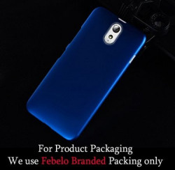 Febelo Branded Rubberized Matte Finished Hard Back Case Cover For Lenovo Vibe P1m  Blue