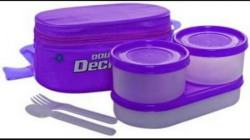 Milton Double Decker Lunch Box Purple ECSOFFST0013Purple
