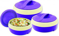 Princeware Solar Plastic Casserole Set 3Pieces Violet