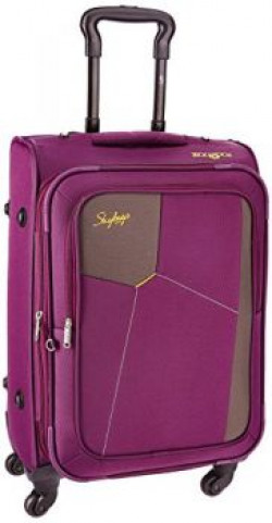 Skybags Rubik Polyester 58 cms Purple Softsided Suitcase STRUBW58PPL