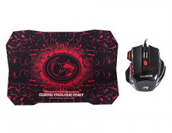 Marvo M315 Mouse with G1 Mousepad Black