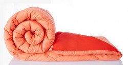Solimo Microfibre Reversible Comforter Single Ruby Red amp Peach Pink 200 GSM