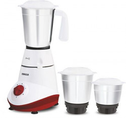 Inalsa Swift 500-Watt Mixer Grinder with 3 Jars (White and Red)