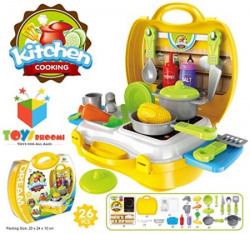 Toys Bhoomi Ultimate Kid Chefs Bring Along Kitchen Cooking Suitcase Set  26 Pieces