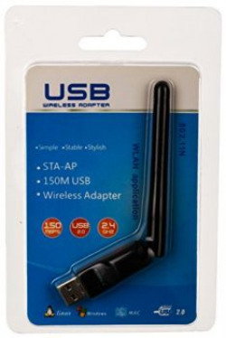 Pagex 150 Mbps Wireless USB Adapter With Antenna (Black)