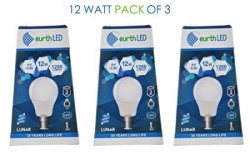Eurth LED Twist Lock 12-Watt LED Bulb (Pack of 3, Cool White)