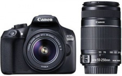 Canon EOS 1300D DSLR Camera (Body with EF-S 18 - 55 mm IS II + EF-S 55 - 250 mm F4 5.6 IS II)