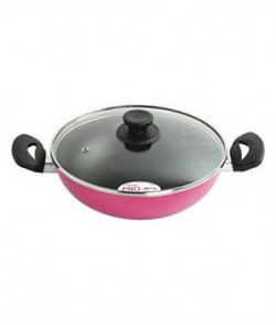 Pigeon Mio Aluminum Kadai with Lid , 200mm,(Colors may vary)