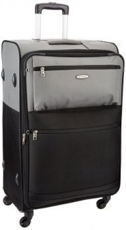 Aristocrat Evoque Polyester 76 cms Black Soft Sided Suitcase (STEVOW76BLK)