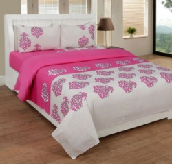 Zesture Cotton Floral Queen sized Double Bedsheet