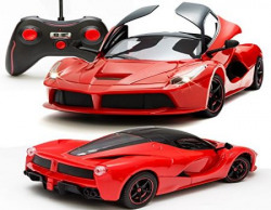 Toyshine Remote Control Car with Opening Doors Rechargeable Ferrari Design (Red)