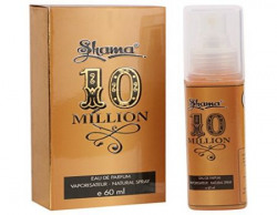 Shama 10 Million Series Alcohol Free, Undiluted Perfume for Men , 60 ml Bottle ,Multicolor