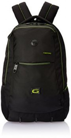 Gear 27 ltrs Black and Green Casual Backpack (LBP0SPAC437)