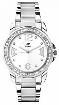 Espoir Diamond Studded Analog White Dial Women's Watch - Sridevi 0507